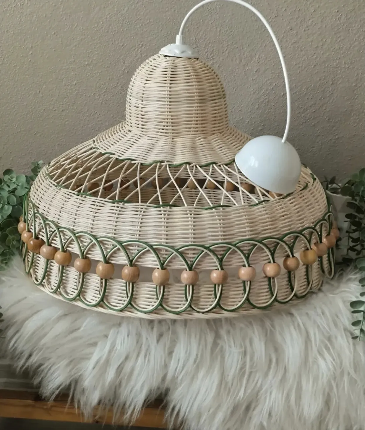 Luma rattan avize (yeşil)