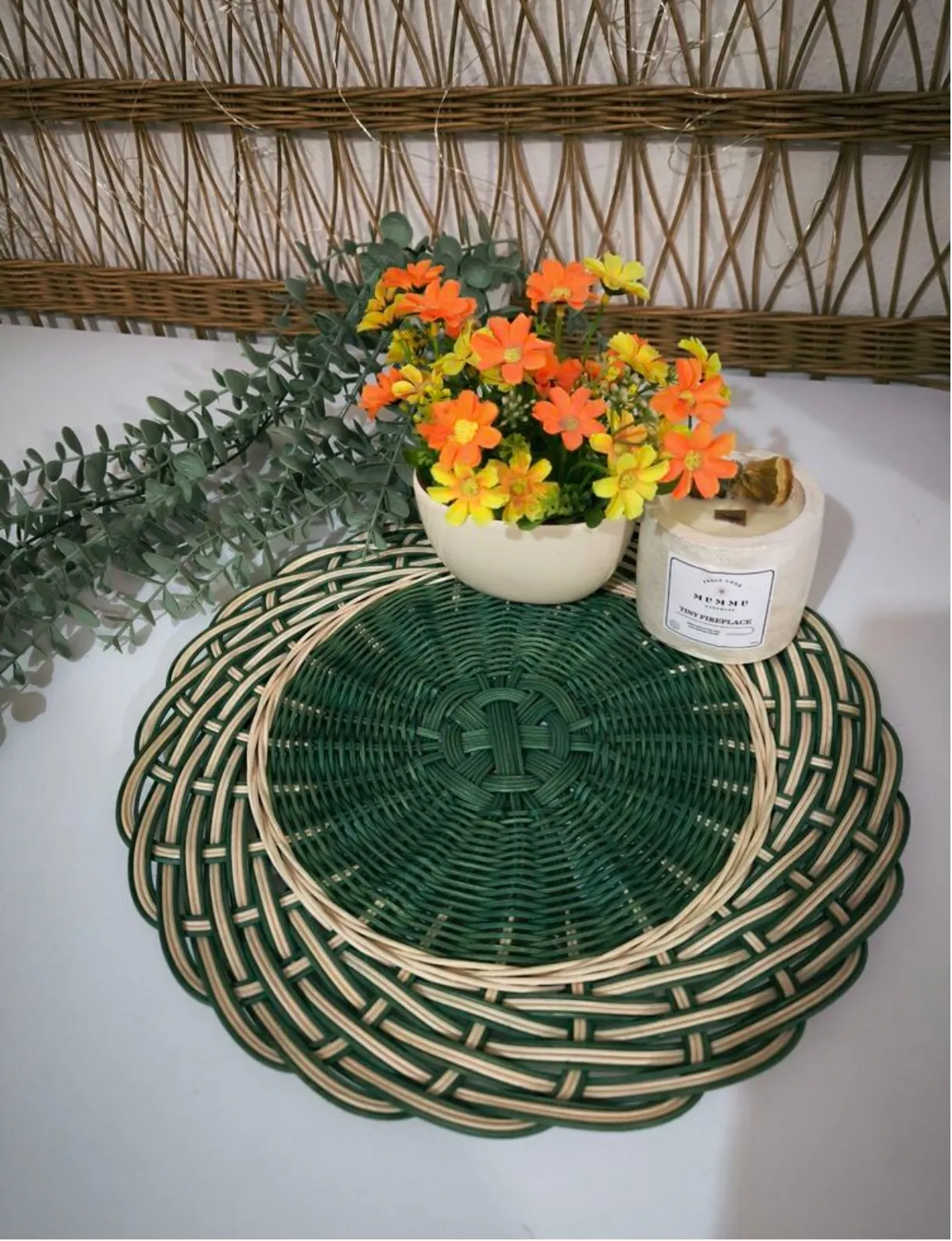 Rattan yeşil supla