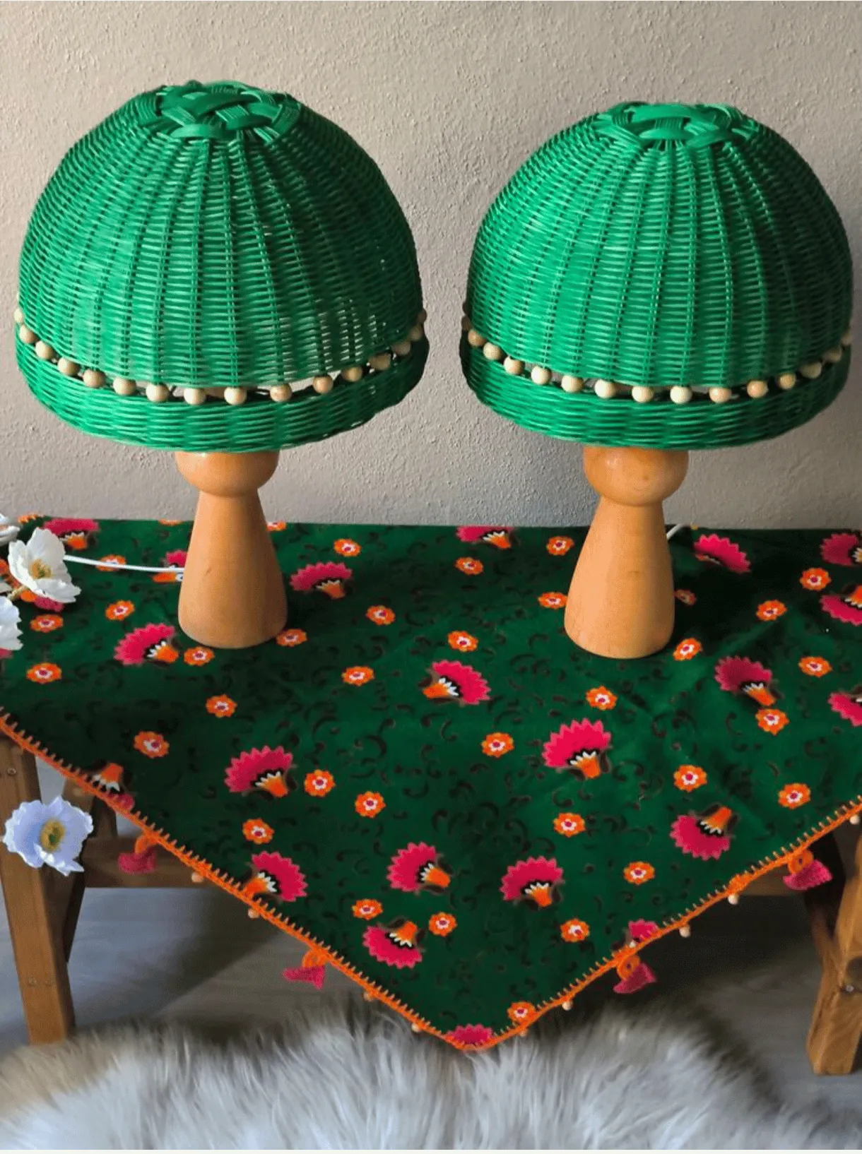 Nerida rattan abajur 2 li